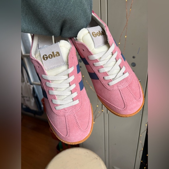 Gola Women's Elan Leather Sneaker Coral Pink/Moonlight/Raspberry - Picture 8 of 15